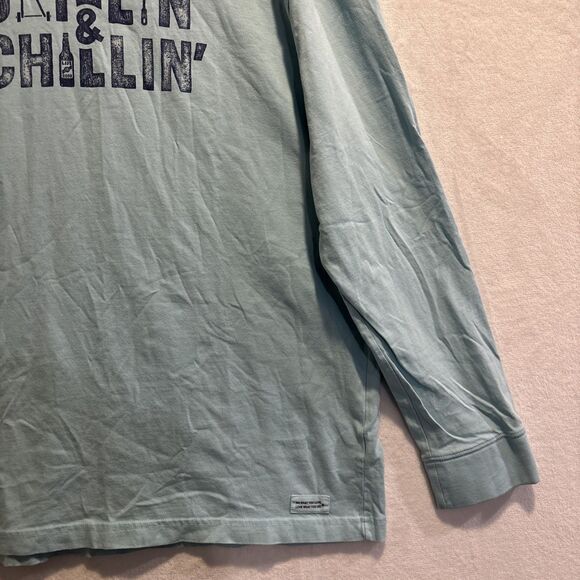 Life is Good Crusher Grillin & Chillin Long Sleeve Crew Neck T-Shirt Men's Large - Picture 5 of 16